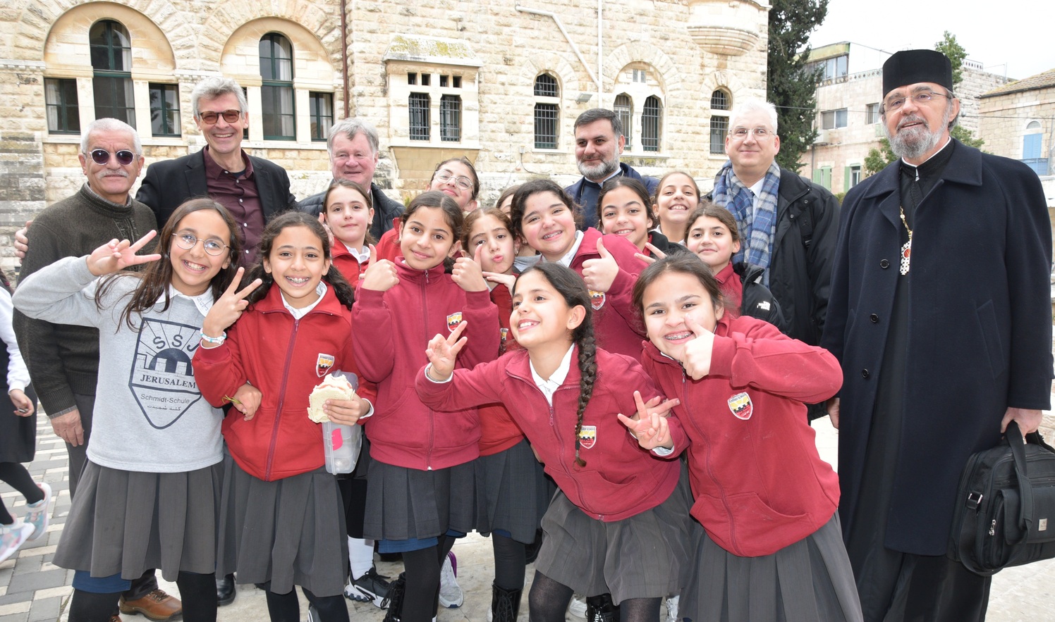 Die ÖRKÖ-Delegation in der Schmidt-Schule in Jerusalem